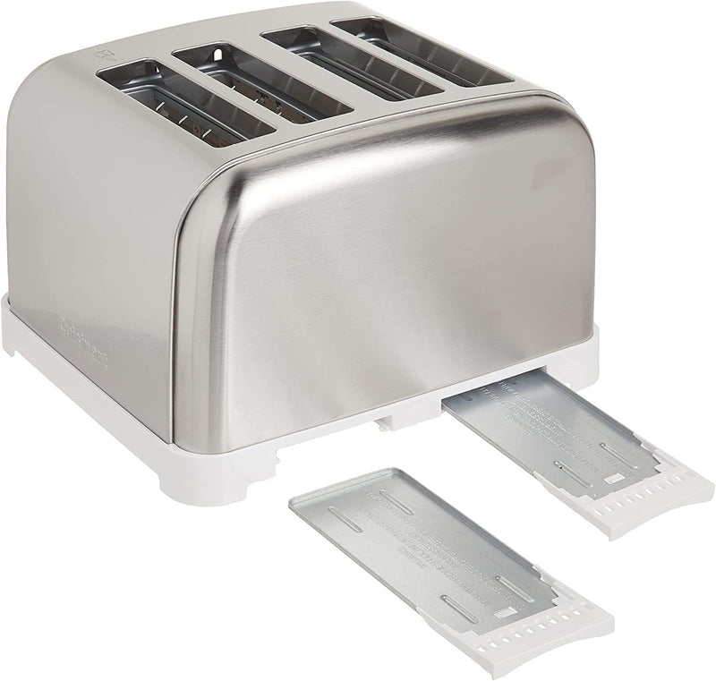 Cuisinart CPT-180WP1 4-Slice Metal Classic Toaster, White/Stainless Steel