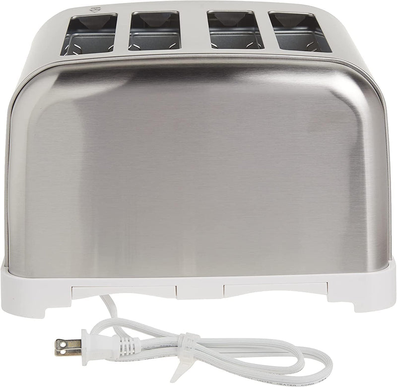Cuisinart CPT-180WP1 4-Slice Metal Classic Toaster, White/Stainless Steel