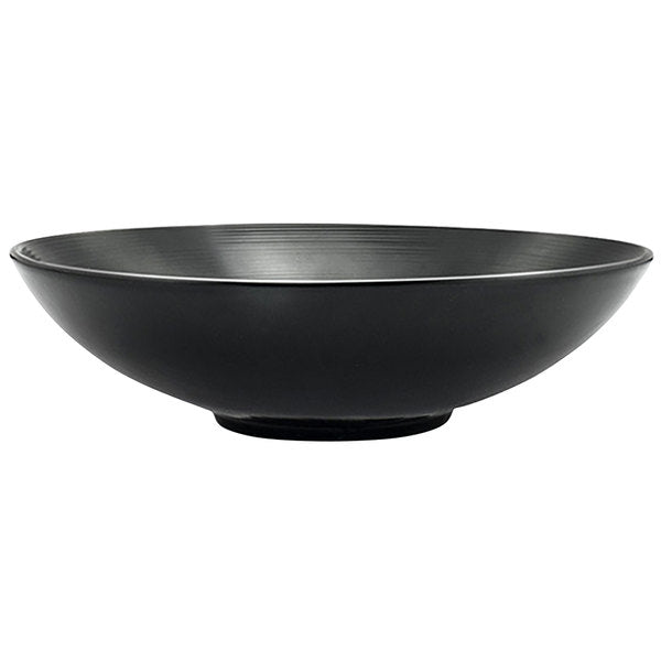 FOH DBO030BKP22 10" Round Spiral Wide Bowl - 48oz - Ink