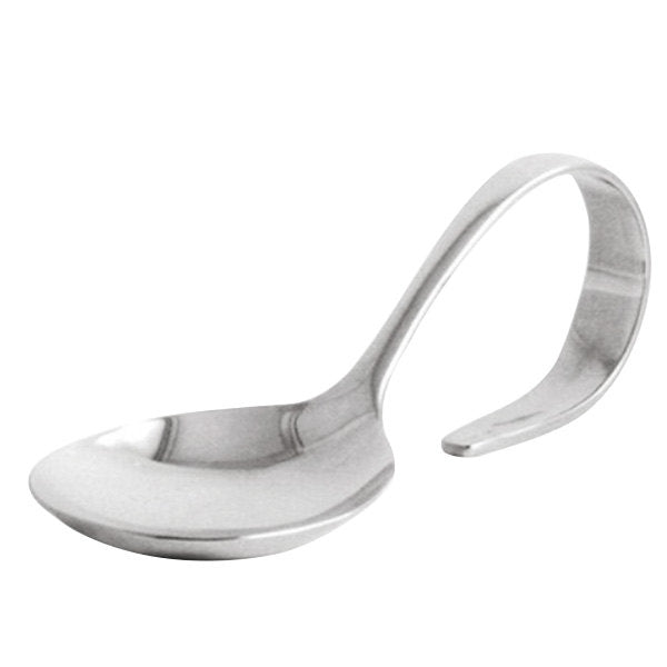 FOH FSM001MSS23 4.75" Mirrored Stainless Bent Sampler Spoon - Silver