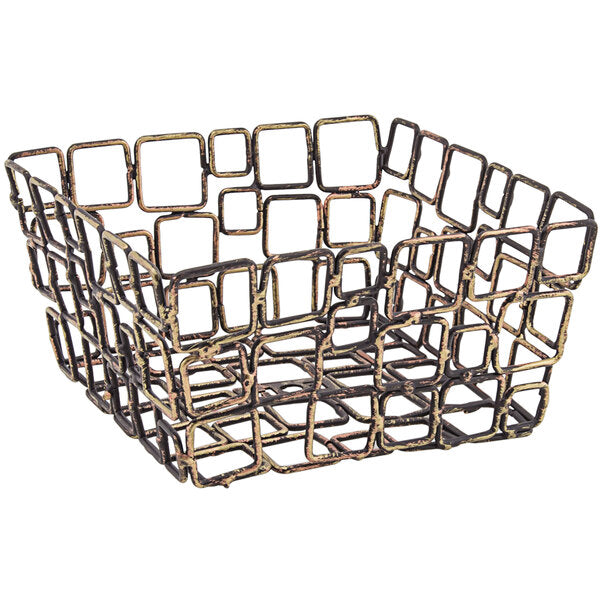 FOH BHO044GOI22 6" Square Coppered Link Basket