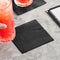 Black 2-Ply Beverage / Cocktail Napkins - 1000/Case