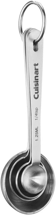 Cuisinart CTG-00-SMP Stainless Steel Measuring Spoons, Set of 4,Silver