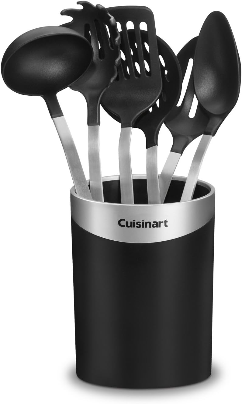 Cuisinart CTG-00-BCR7 Barrel Crock with Tools, Black/Silver, Set of 7, 15" x 5.5" dia.