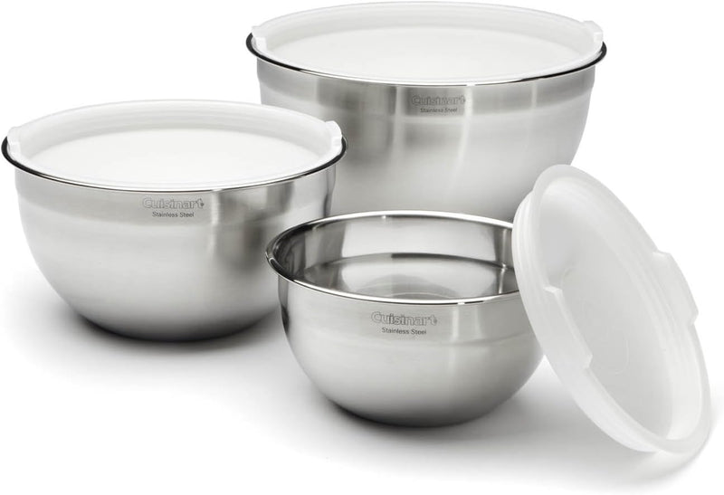 Cuisinart Mixing Bowl Set, Stainless Steel, 3-Piece, CTG-00-SMB