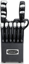 Cuisinart C77BTR-15PBK Classic Forged Triple Rivet, 15-Piece Knife Set with Block, Superior High-Carbon Stainless Steel Blades for Precision and Accuracy, Black