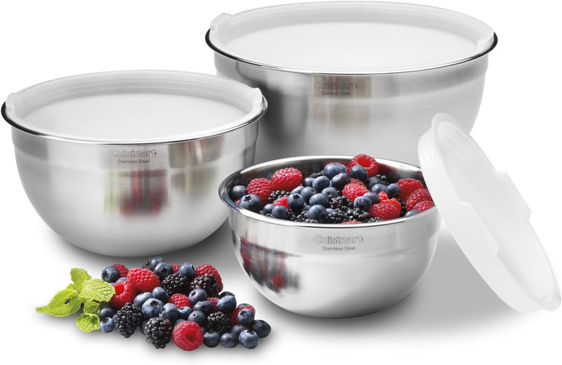 Cuisinart Mixing Bowl Set, Stainless Steel, 3-Piece, CTG-00-SMB