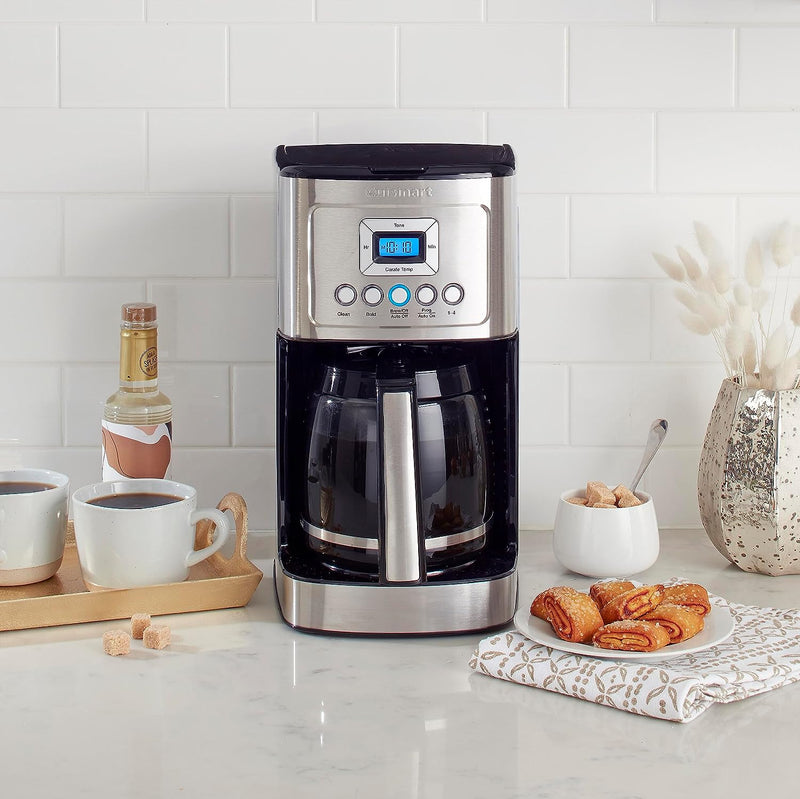 Cuisinart Coffee Maker, 14-Cup Glass Carafe, Fully Automatic for Brew Strength Control & 1-4 Cup Setting, Stainless Steel, DCC-3200P1