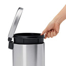 simplehuman 4.5 Liter / 1.2 Gallon Round Bathroom Step Trash Can, Brushed Stainless Steel