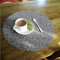 Topotdor Round Placemats Heat-Resistant Stain Resistant Anti-Skid Washable Polyproplene Table Mats Placemats (Set of 6, Braided-Gray)