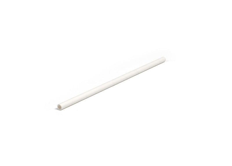 ASW002WHM28 7.75" Long Lasting Wrapped Paper Straw - White