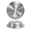FOHDCV005BSS23 11.5” Round Brushed Stainless Plate Cover – Silver