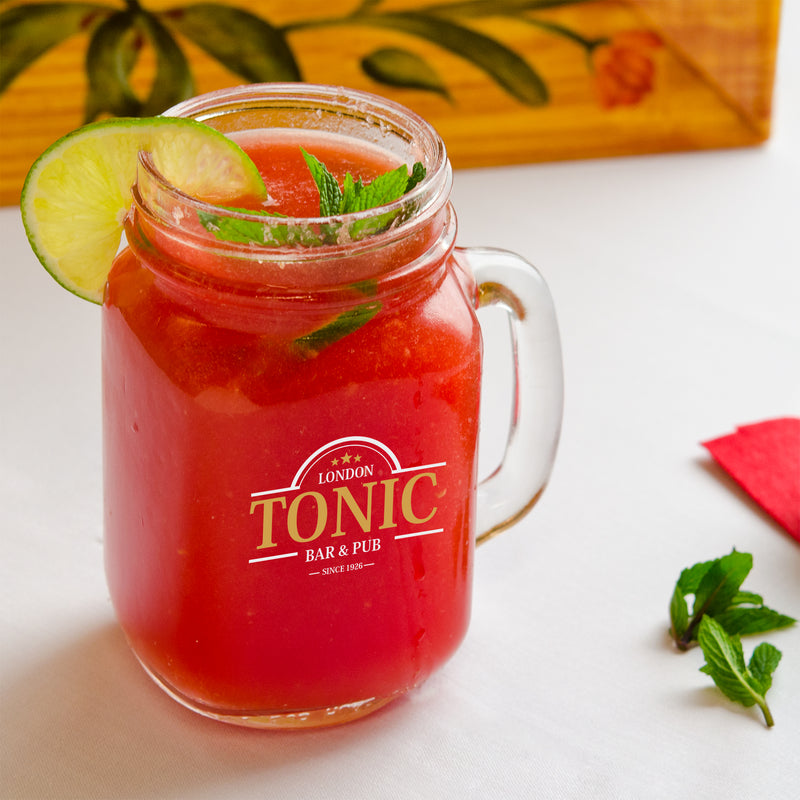 Drinking Jar, 16 oz.with Handle - 12/Case