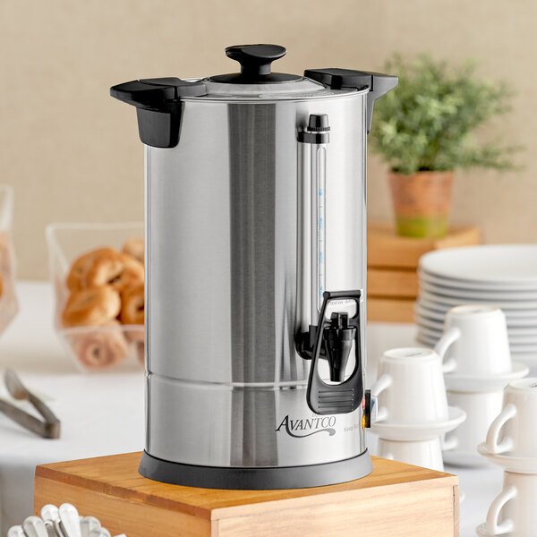 45 Cup (225oz) Double Wall Stainless Steel Coffee Urn/Coffee Percolator- 950W