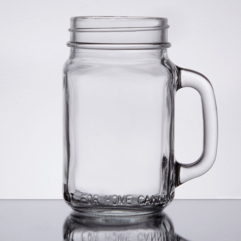 Drinking Jar, 16 oz.with Handle - 12/Case