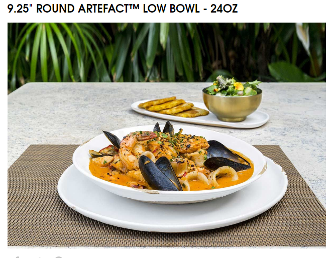 DBO162BEP23 9.25" Round Artefact Low Bowl - 24oz Ash